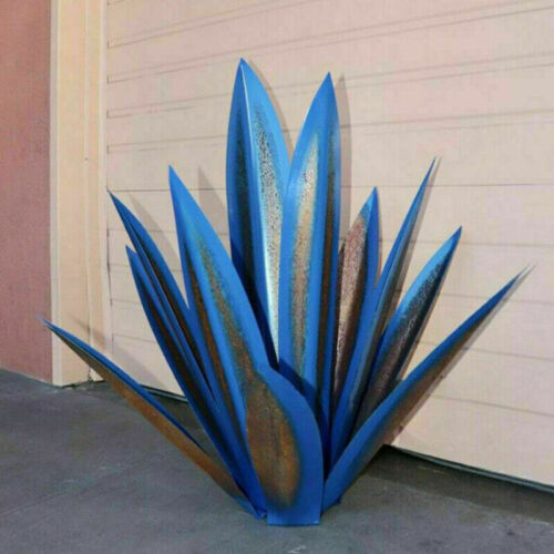 Agave Skulptur aus Metall | 27, 35 oder 55 cm, handbemalt | Rostfrei und wetterfest für Garten, Terrasse und Wohnraum 5
