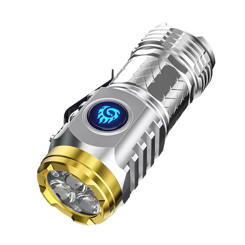 Mini-Taschenlampe LED, 20 W | 5 Modi, Froschauge-Linse, stoßfest | 18350 Lithium-Akku, USB-C Schnellladung, wasserdicht 16