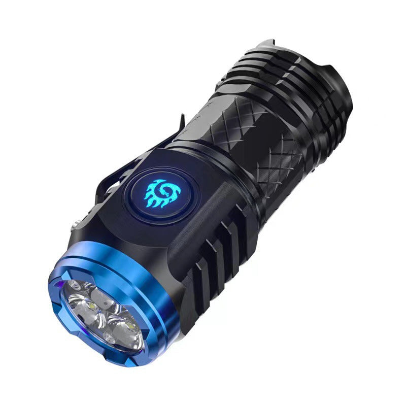 Mini-Taschenlampe LED, 20 W | 5 Modi, Froschauge-Linse, stoßfest | 18350 Lithium-Akku, USB-C Schnellladung, wasserdicht 15