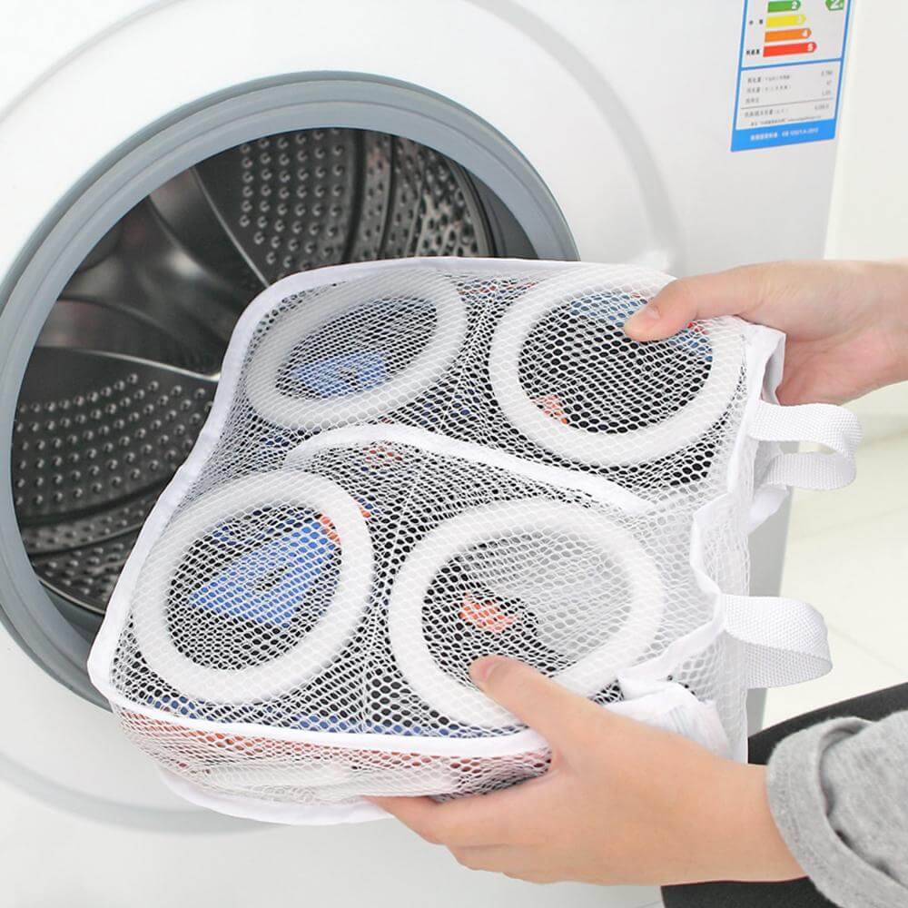 Schuhwaschbeutel Polyester | Feinmaschiges Netzgewebe mit Reißverschluss | Schützt Schuhe vor Verformung in der Waschmaschine 2