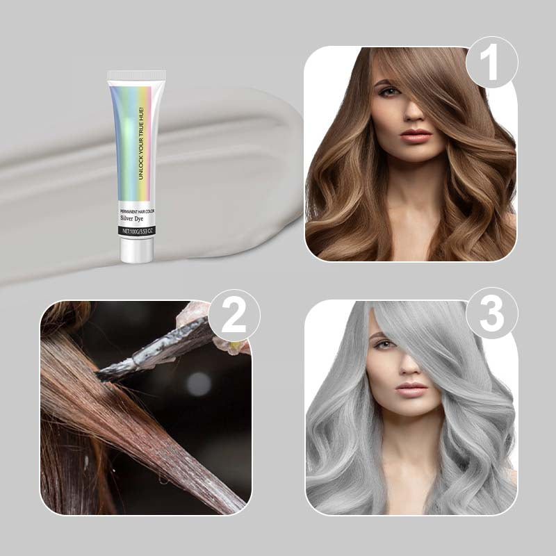 1+1 Gratis | SilverFoxy – Silber-Haarfarbencreme, einfache Anwendung
