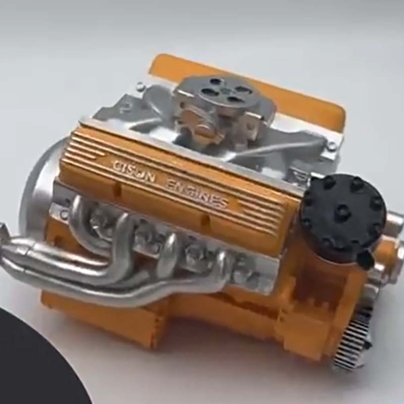 Mehrzylinder-Verbrennungsmotor Modellbausatz | Benzin & CDI-Zündung, startfähig | CNC-Metallteile, RC-kompatibel 2