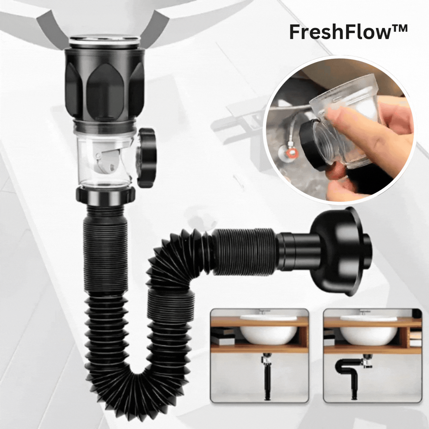 FlowFresh™ – Abflussreiniger und Verstopfungsschutzstopfen