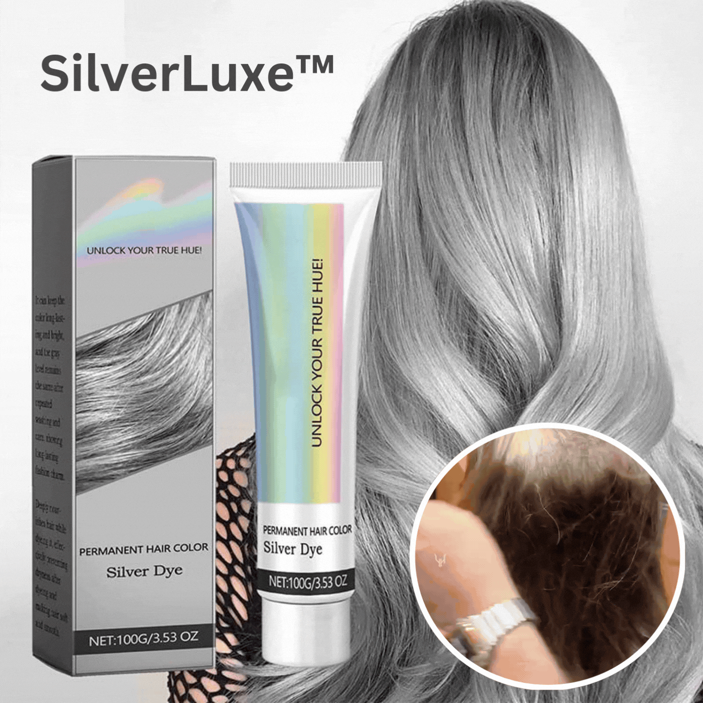 1+1 Gratis | SilverFoxy™ – Silber-Haarfarbencreme, einfache Anwendung