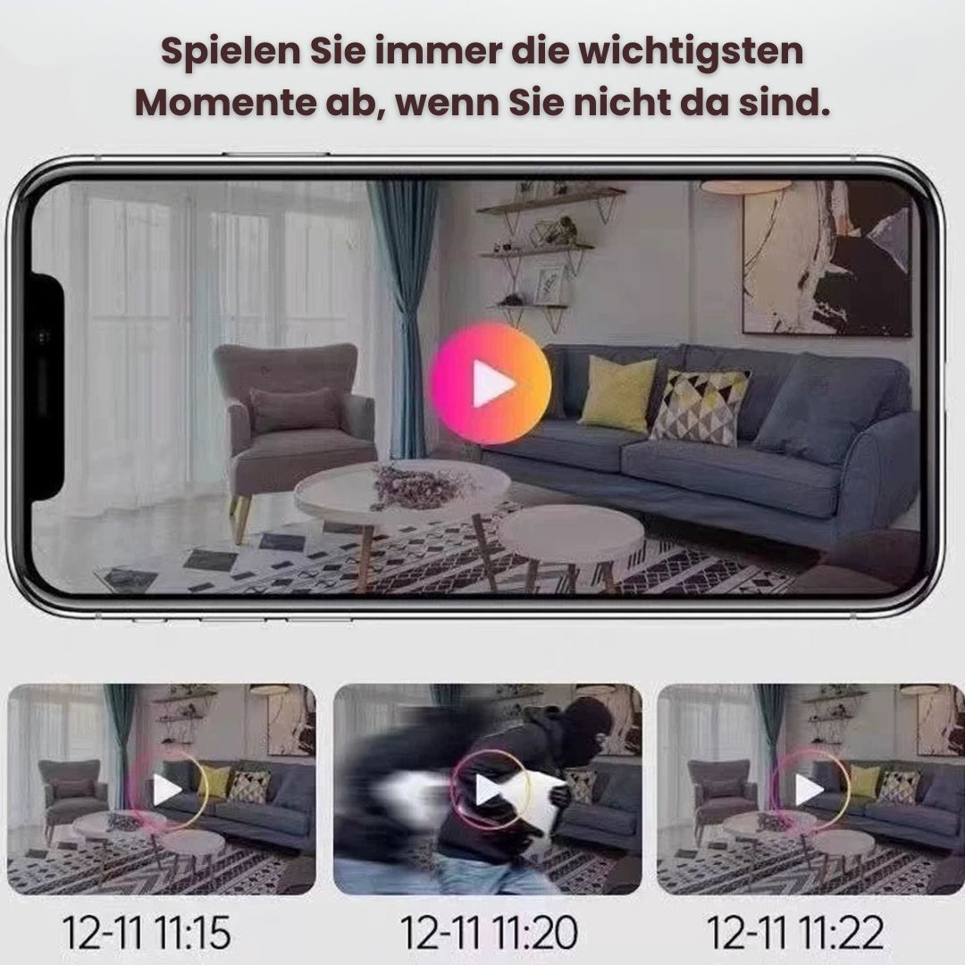 Mini Überwachungskamera kabellos | 1080P Full HD, magnetische Halterung | Wetterfest, Akku, Nachtsicht, App-Steuerung 5