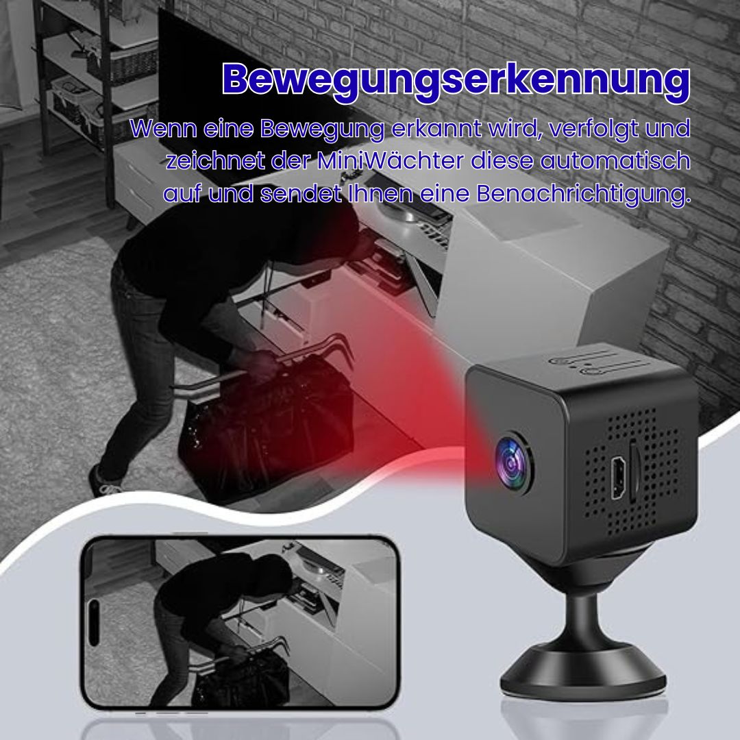 Mini Überwachungskamera kabellos | 1080P Full HD, magnetische Halterung | Wetterfest, Akku, Nachtsicht, App-Steuerung 6
