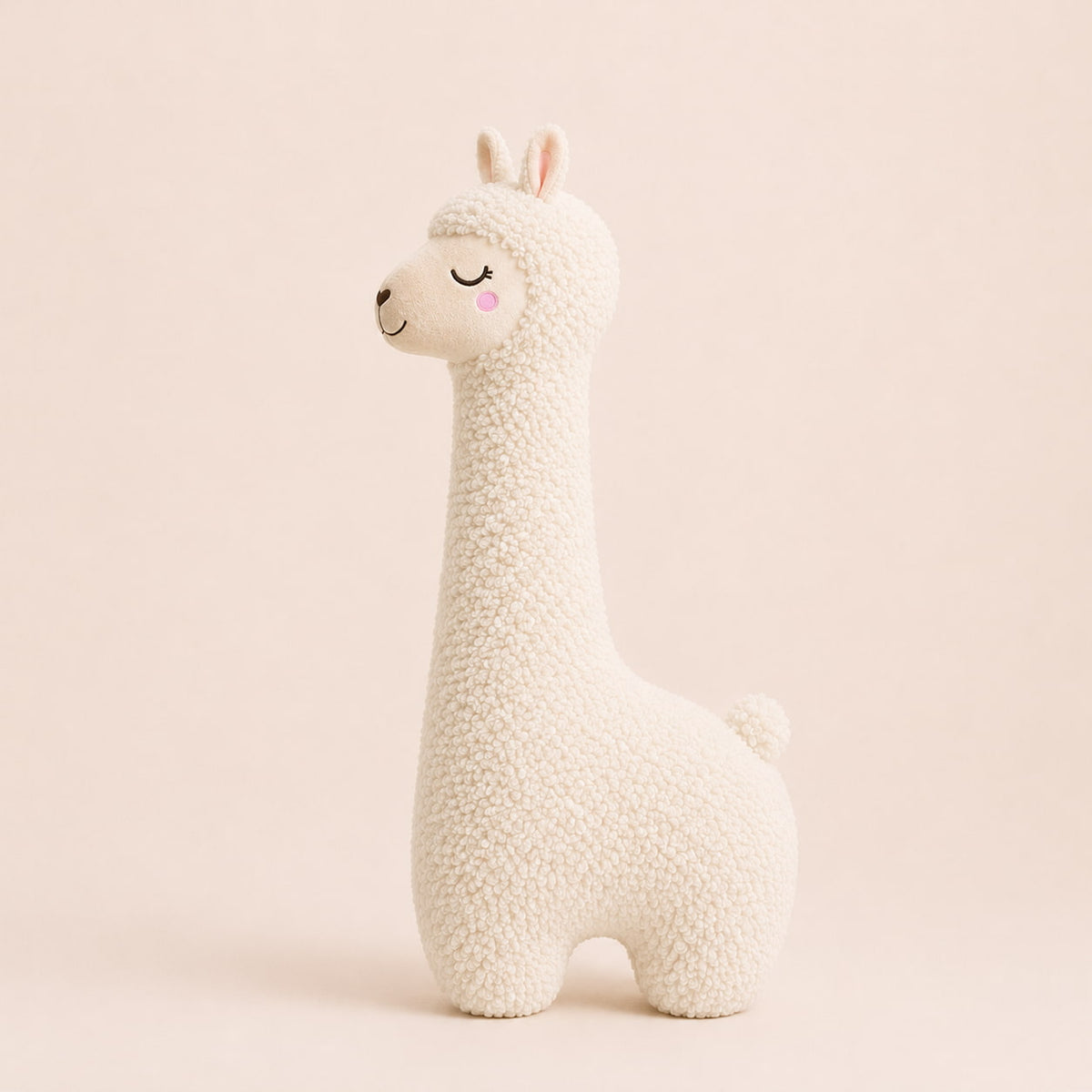 Alpaka Seitenschläferkissen Plüsch 100/130 cm | Weiß oder Braun | Flauschiges Ganzkörperkissen zum Kuscheln und Anlehnen 10