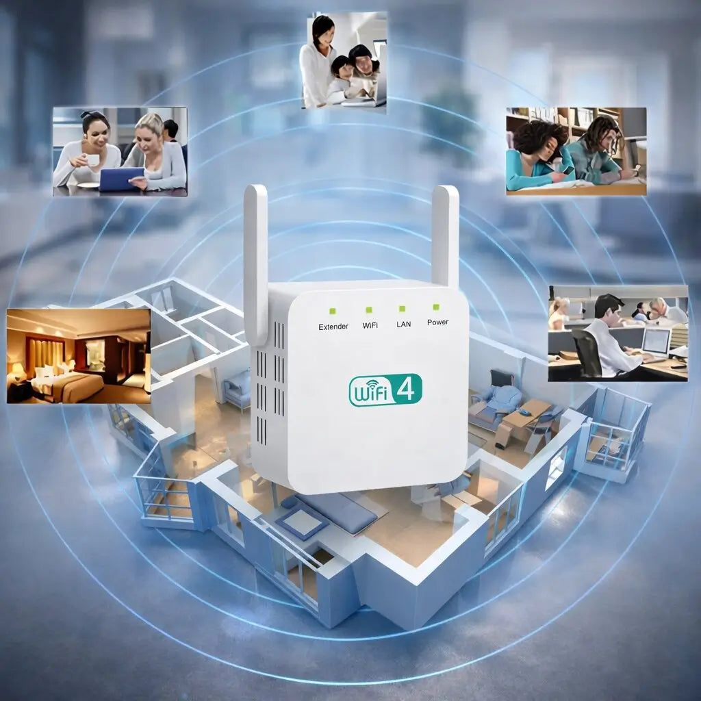 WLAN Verstärker Repeater | 300 Mbps, bis zu 50 m Reichweite | Verstärker, Router & Access Point in einem Gerät 14