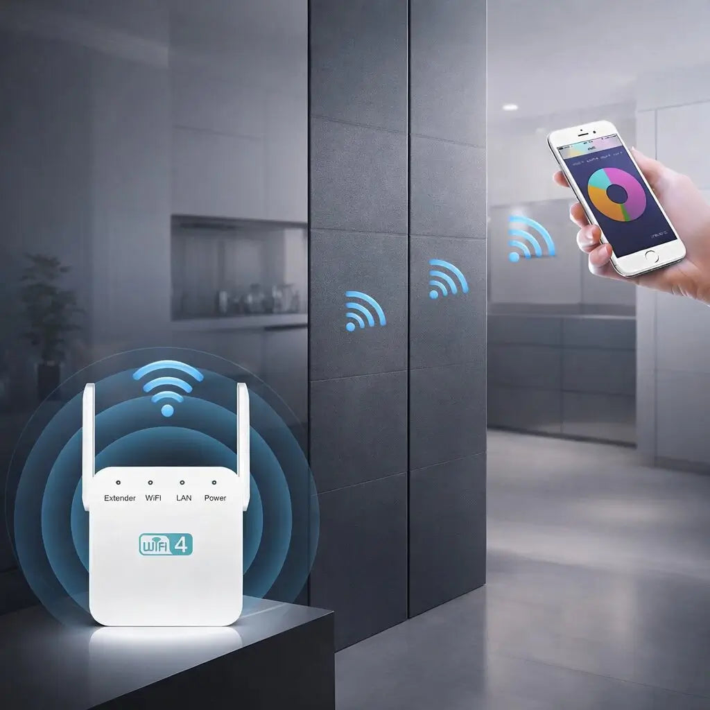 WLAN Verstärker Repeater | 300 Mbps, bis zu 50 m Reichweite | Verstärker, Router & Access Point in einem Gerät 12