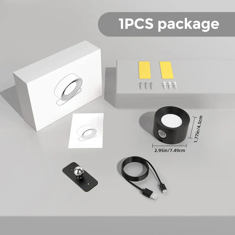 LED-Wandleuchte kabellos & abnehmbar | 360° drehbar mit Touch- oder Fernbedienung | Akku 2000 mAh, 3 Lichtfarben 21