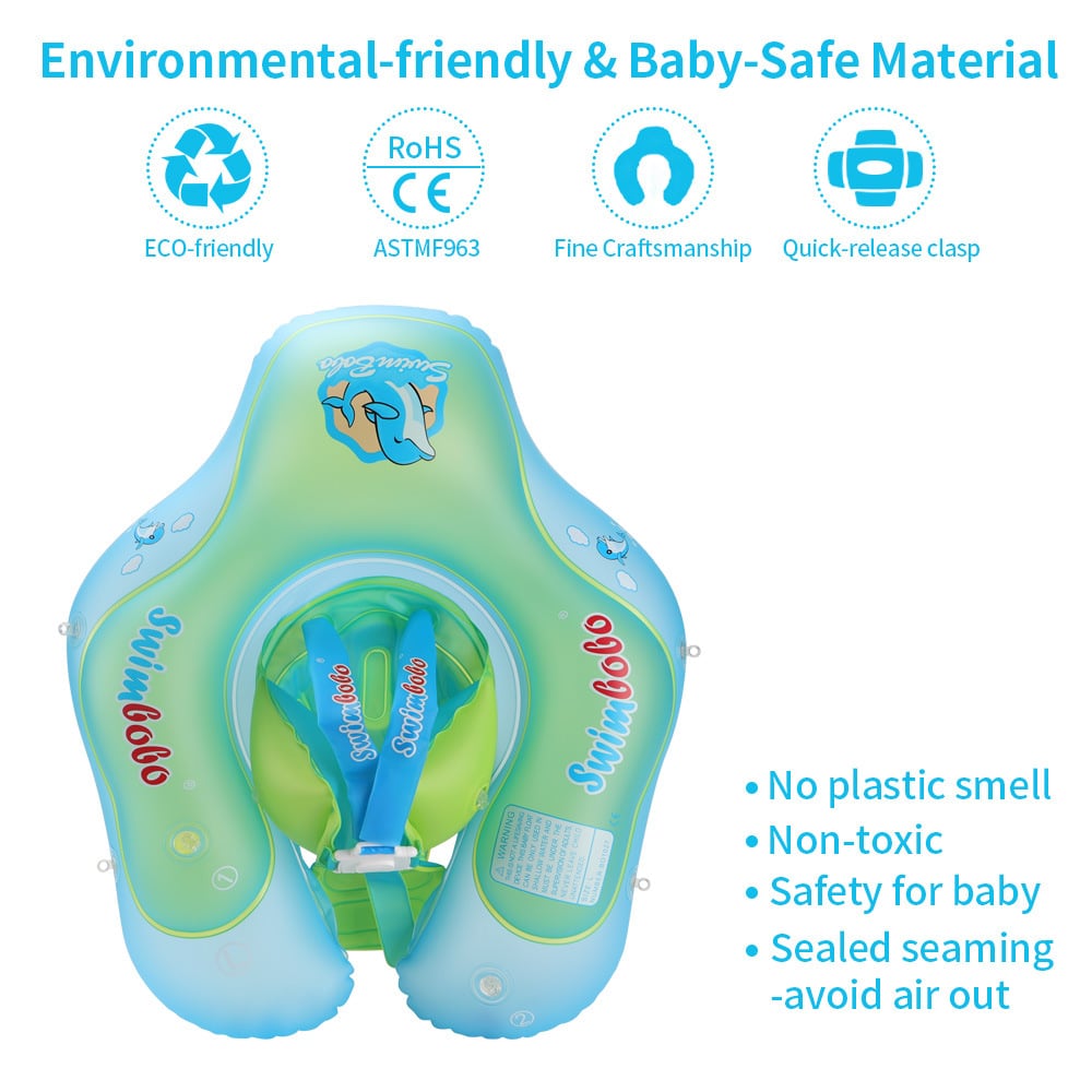 AquaFloaty™  – Baby-Schwimmring mit Sonnendach, tragbar und leicht aufzublasen