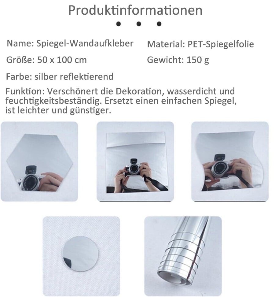 FlexiMirror™ – Flexible, bruchsichere Spiegel-Folie