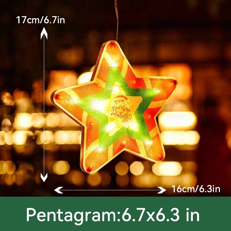 Weihnachts-Lichterkette Silhouette Batteriebetrieben Warmweiß 17
