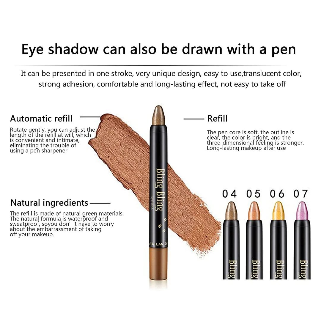 Penny™ - 15 Farben Highlighter Lidschattenstift Glitzer Lidschatten Eyeliner Stift