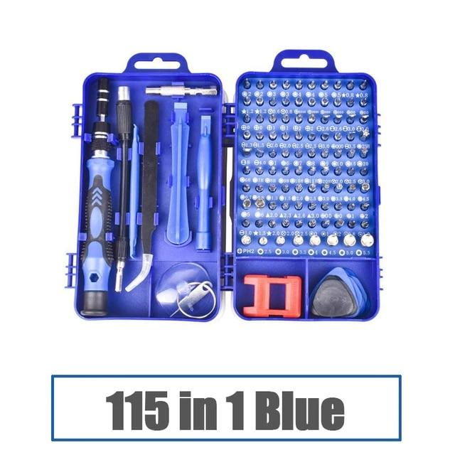 Schraubendreher Set 115-teilig | Chrom-Vanadium-Stahl, Flexwelle & Pinzette | Für Elektronik & Brillen-Reparatur 11