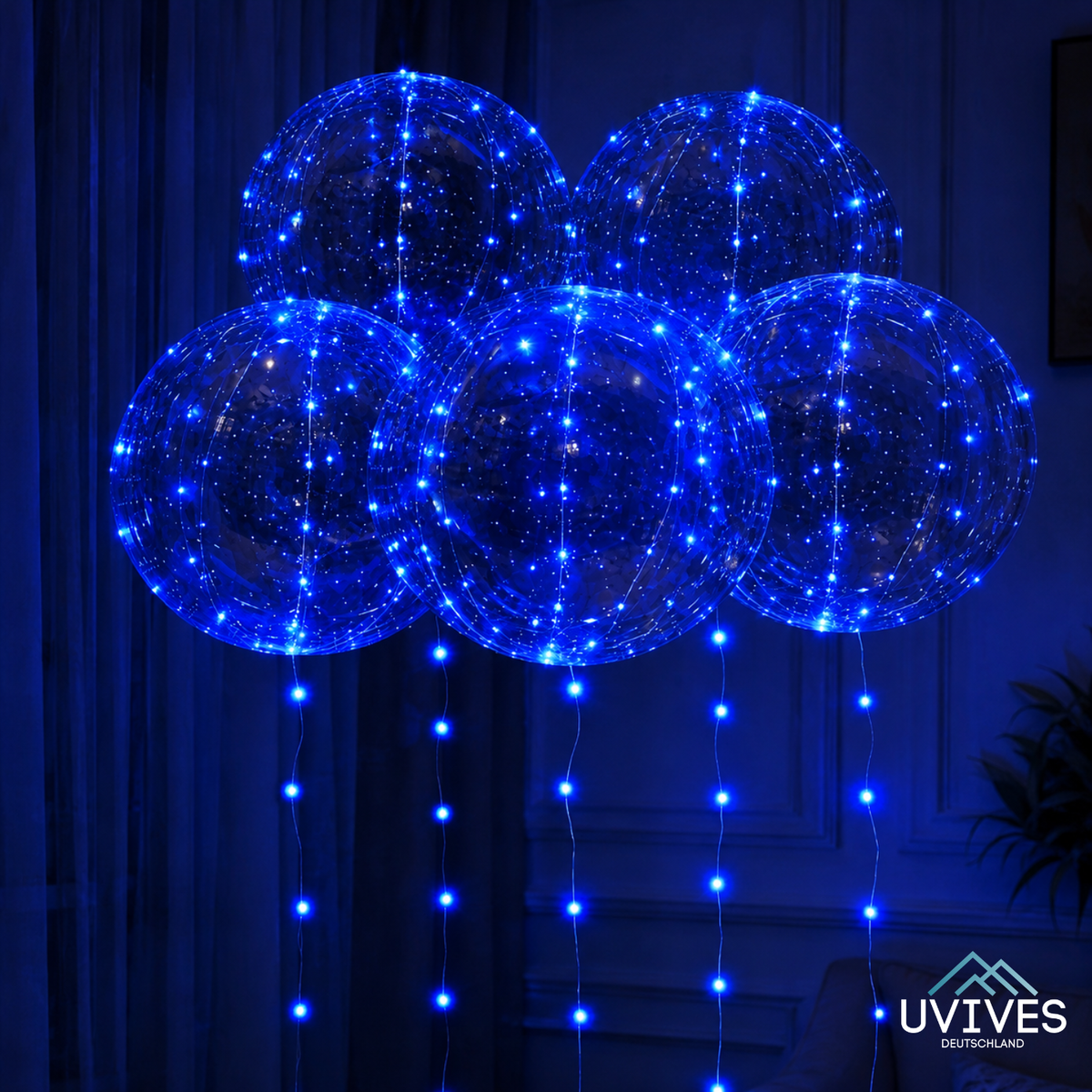 LED-Luftballons Party-Deko | 45 cm Durchmesser, 10er-Set | Wiederverwendbar, ungiftig, dimmbares Dauerlicht in 6 Farben 9
