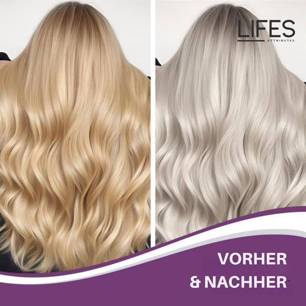 GlowHair™ – Haarmaske gegen Gelb- und Messingtöne