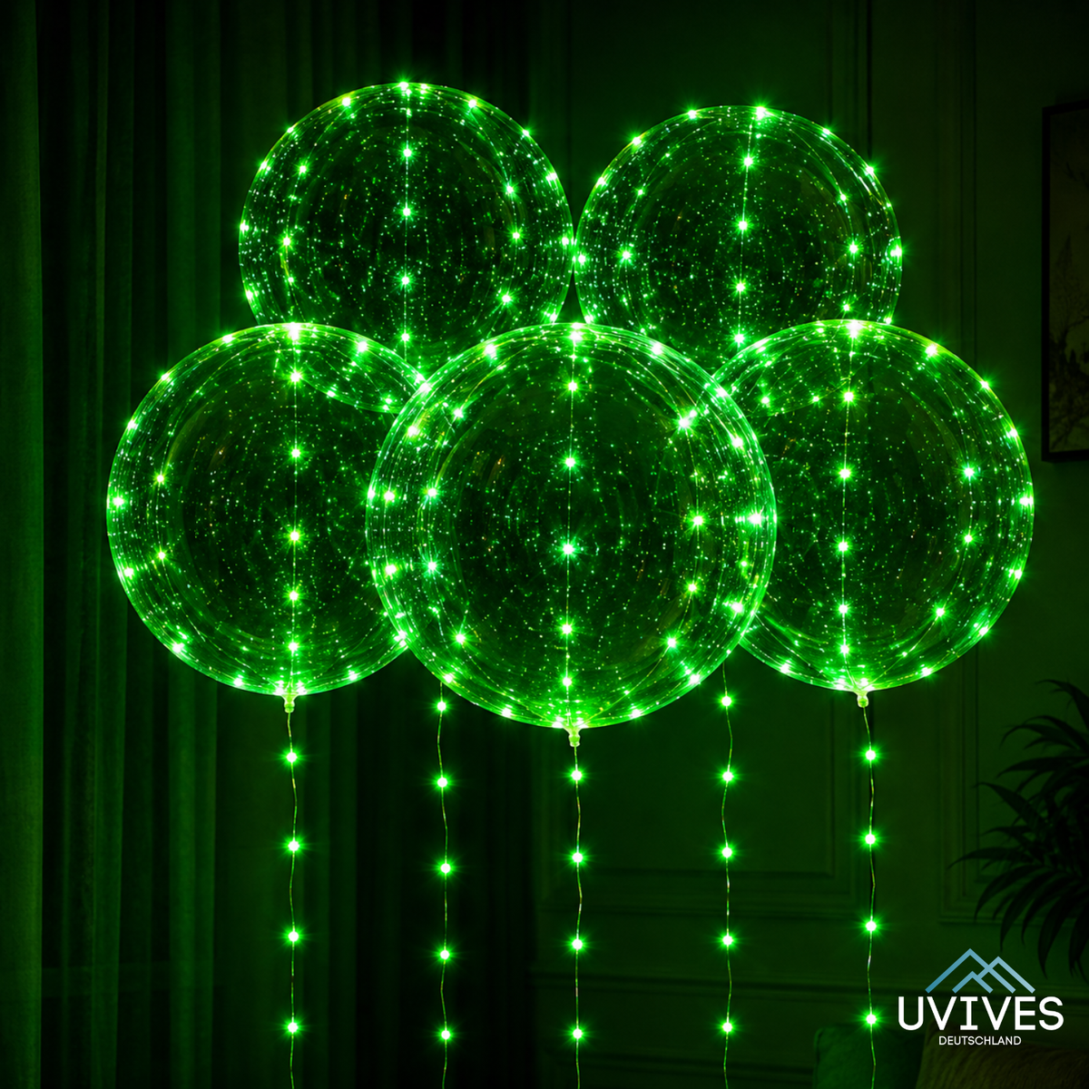 LED-Luftballons Party-Deko | 45 cm Durchmesser, 10er-Set | Wiederverwendbar, ungiftig, dimmbares Dauerlicht in 6 Farben 6
