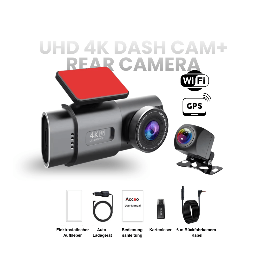 4K Dashcam mit Nachtsicht & Doppelkamera | WLAN, GPS, G-Sensor & 24H Parküberwachung | Front 4K, Heck 1080p, Loop-Recording 21