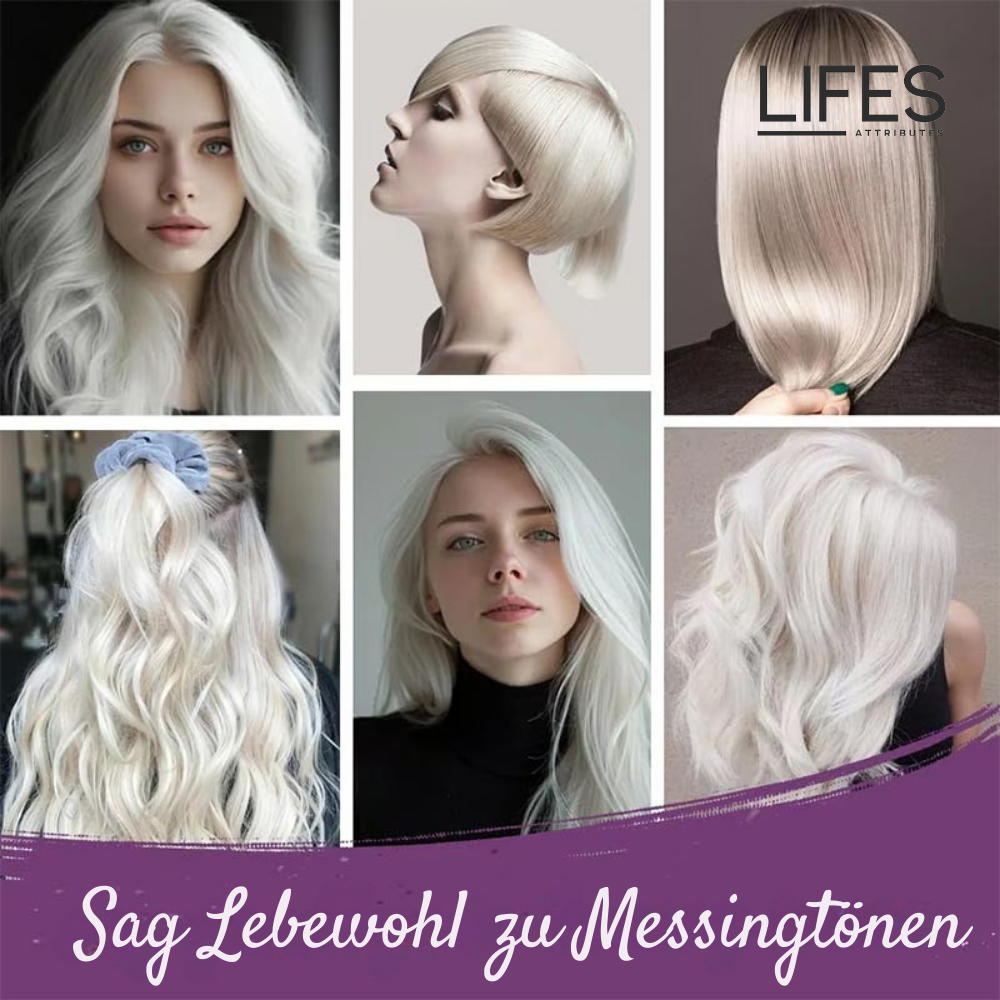 GlowHair™ – Haarmaske gegen Gelb- und Messingtöne