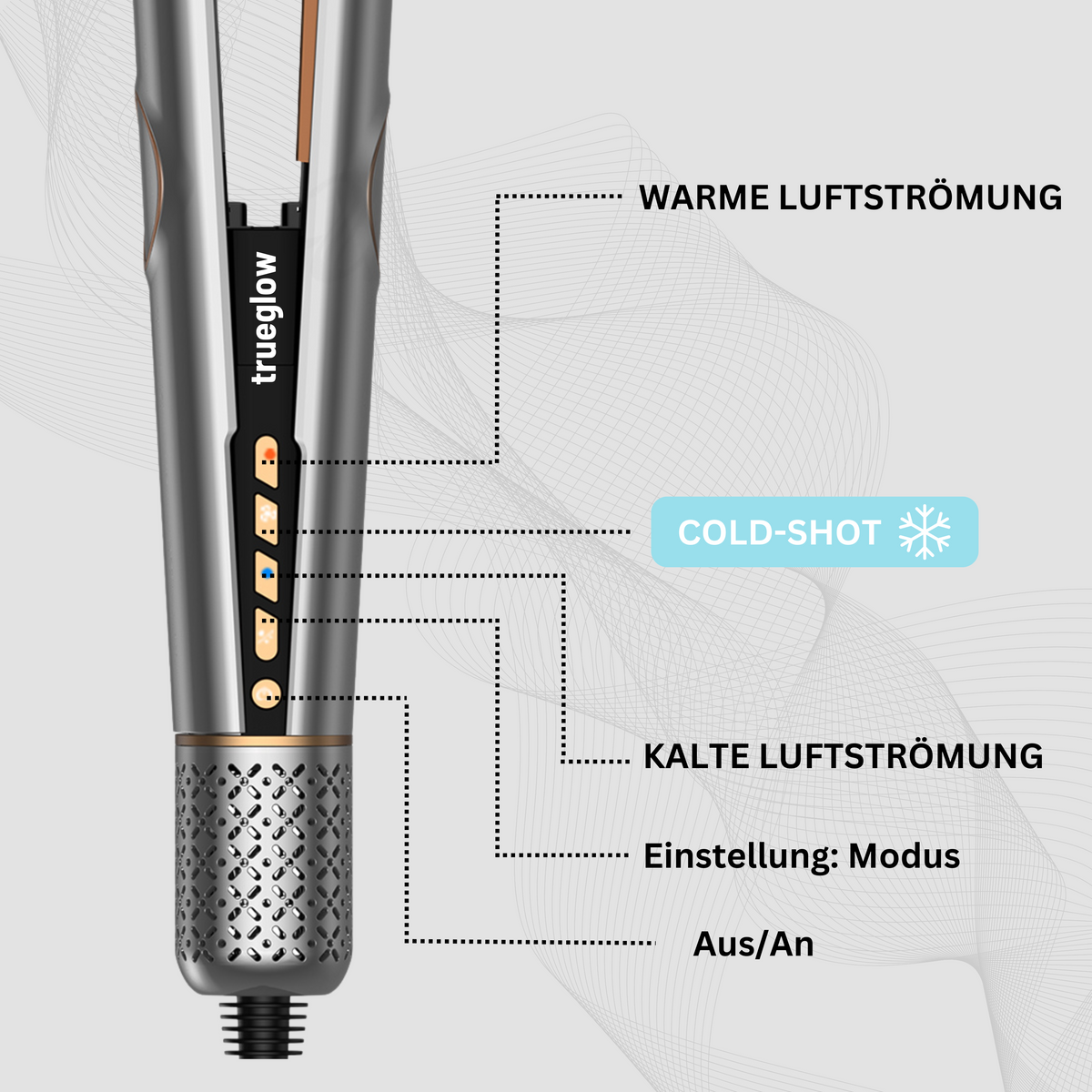 Haarglätter | Elektrisches Styling-Gerät mit Griff und Ein/Aus-Schalter | Für glattes Haar im Alltag zuhause und unterwegs 4