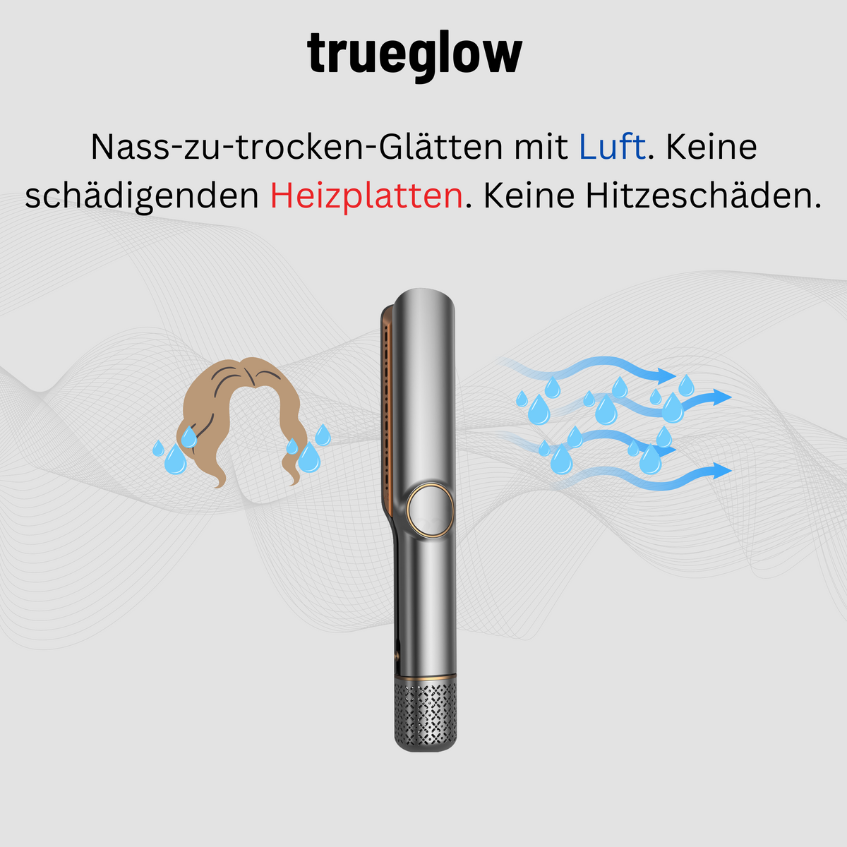 Haarglätter | Elektrisches Styling-Gerät mit Griff und Ein/Aus-Schalter | Für glattes Haar im Alltag zuhause und unterwegs 2