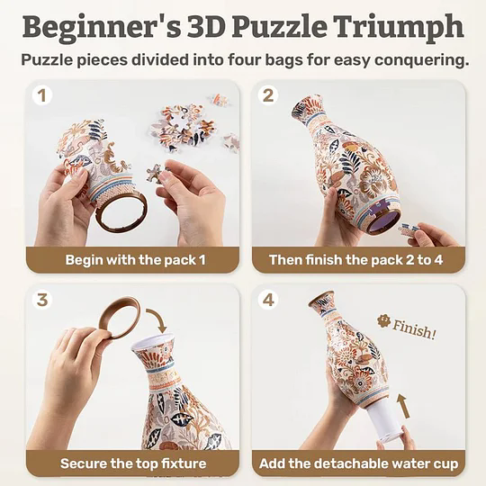 VaseRoyal™ – 3D-Puzzle-Blumenvase