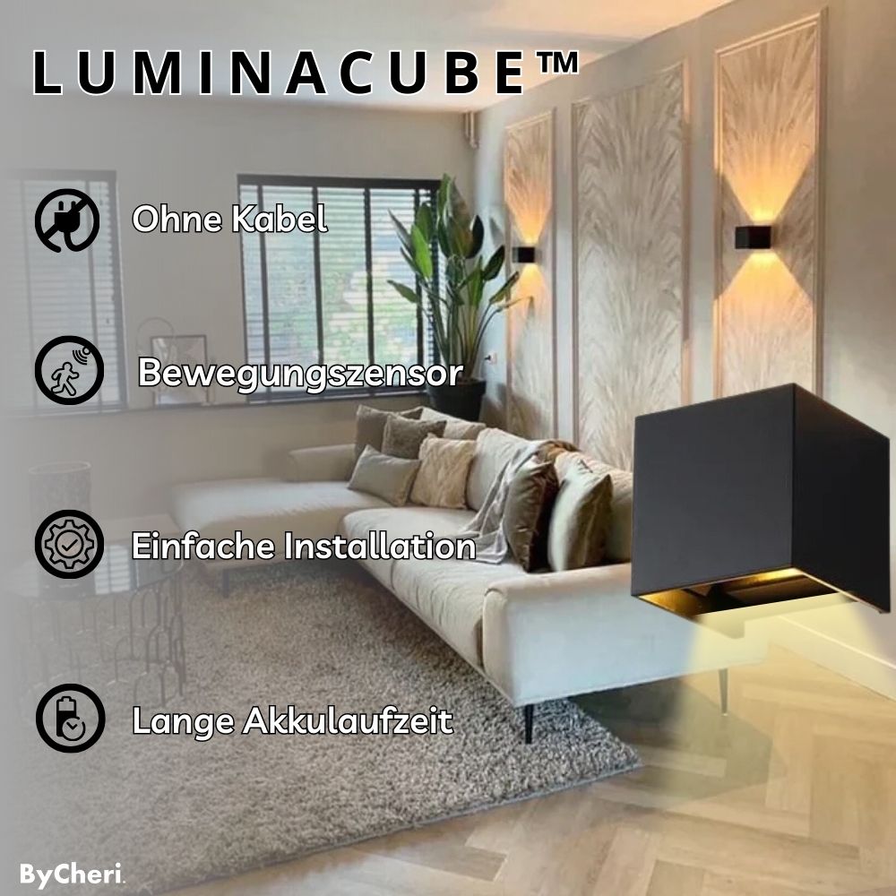 LuminaCube™ - Die kabellose und luxuriöse Wandlampe!