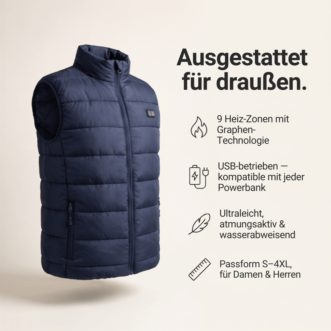 Beheizte Weste Herren | 9 Heizzonen & USB-Betrieben 4