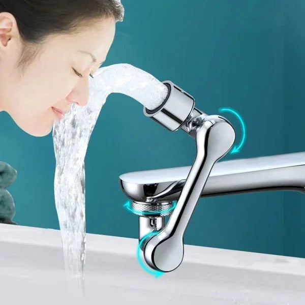Wasserhahnaufsatz aus Messing | 1080 Grad drehbar, 4-fach Filter, Antitropf-Dichtung | Ideal für Küche und Bad