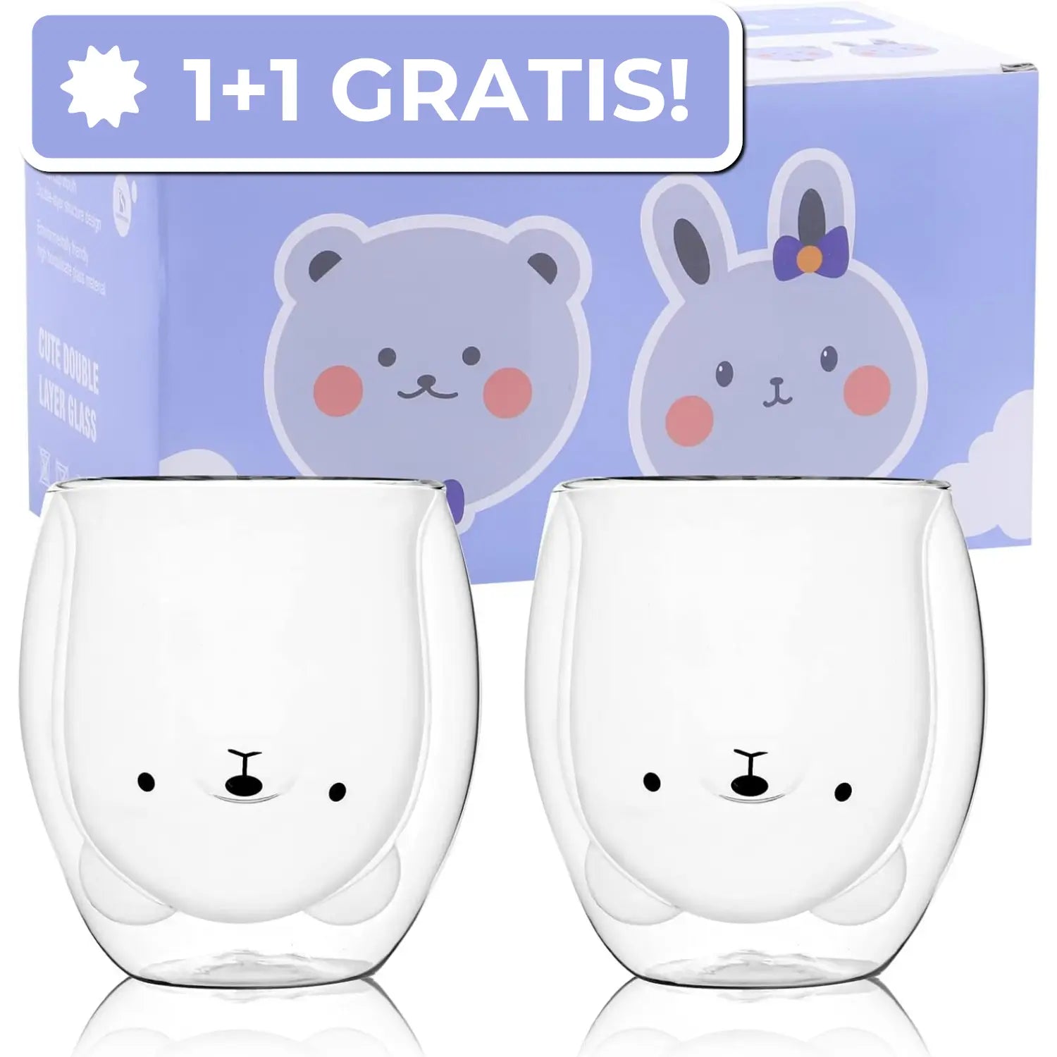 1+1 Gratis | MugConnect™ - Gemütliche Tasse mit herzerwärmendem Bärendesign