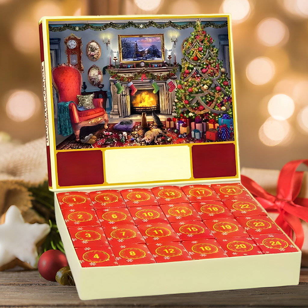 Adventskalender Puzzle Weihnachten | 1008 Teile in 24 Boxen | Robuster recycelbarer Karton, 70 x 50 cm, Familienspaß 2