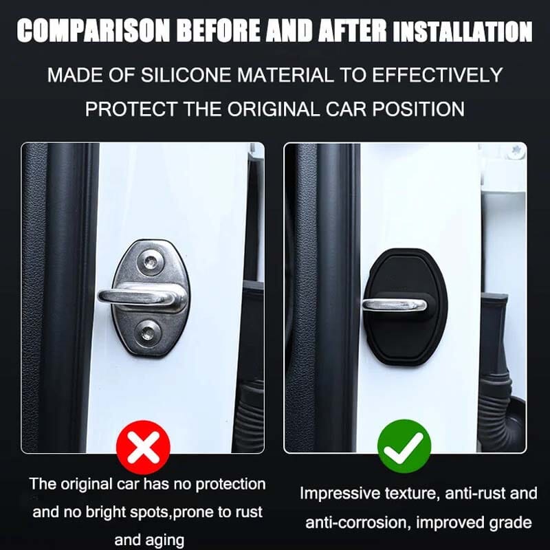 GuardLatch™ – Hochwertige Silikonabdeckungen für Autotürschlösser zum Schutz vor Lärm und Rost