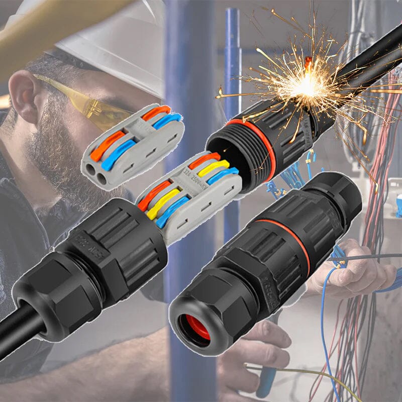 Wasserdichter Kabelverbinder Kunststoff | 0,08–4 mm² Querschnitt, Steckbar | Schützt Außenkabel vor Feuchtigkeit und Kurzschluss 1