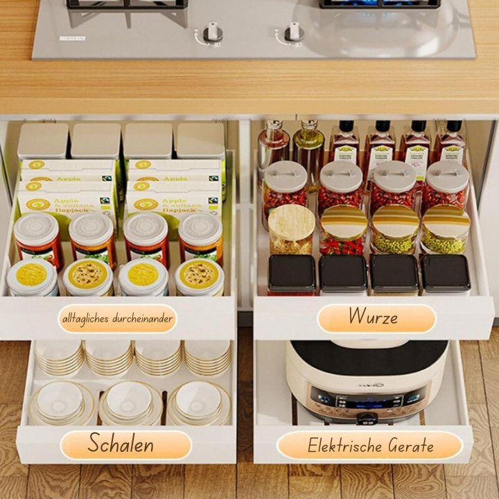 LuxeDraw™ – Verstellbarer Küchenorganizer mit integrierter Schublade