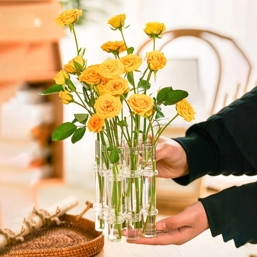 FlowerFasy™ – Flexible, aufklappbare Blumenvase für DIY-Blumendisplays