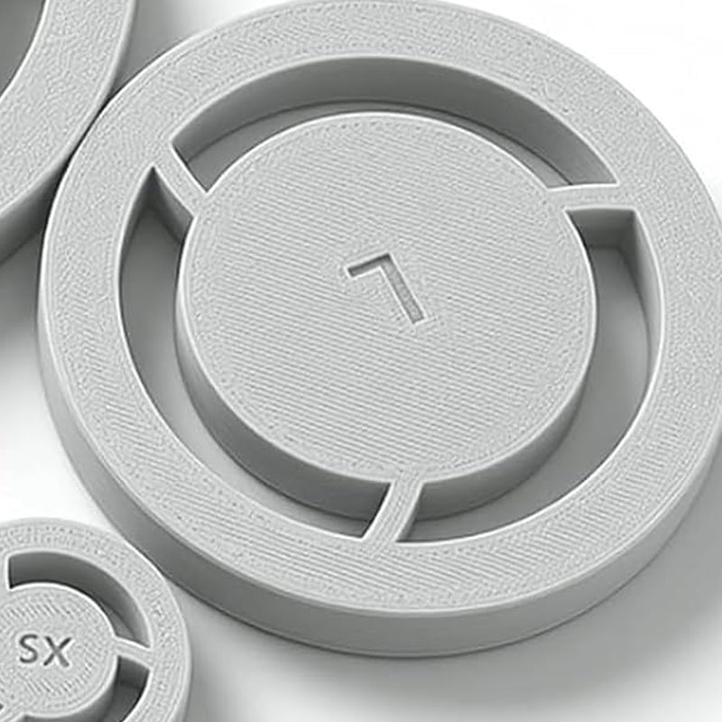 Zentrierwerkzeug für Keramik aus PLA | 5-teiliges Set mit 5 Fußringgrößen | Präzise Zentrierung für Ton in 3 Schritten 9