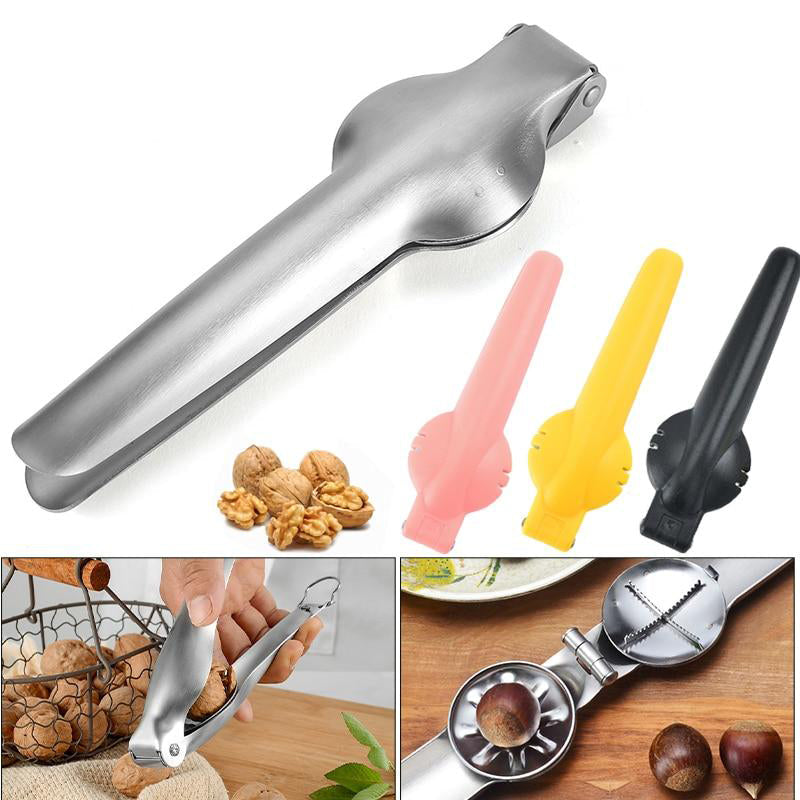 Kastanienschneider & Kastanienöffner Edelstahl | 2 in 1 Set mit Hebelmechanismus | Mühelos Kastanien und Nüsse schälen