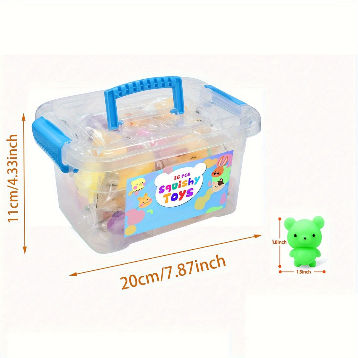 Squishy-Tier-Spielzeug-Set 36-teilig | Ungiftiges Silikon | Für Party, Klassenzimmer, Ostern und Geschenke geeignet 3
