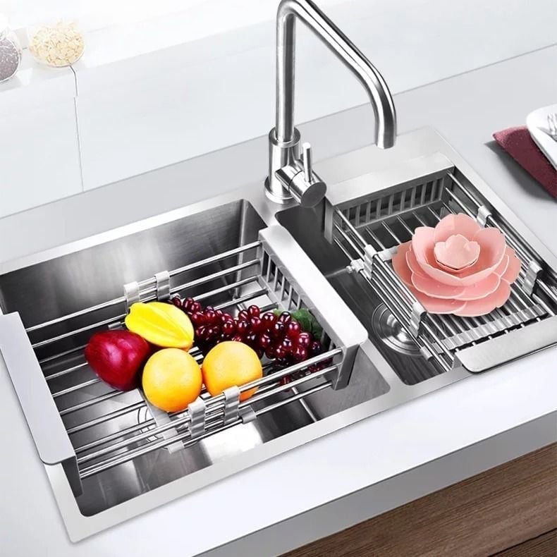 FlexiDrain™ - Der erweiterbare Abflusskorb für Ihre Küchenspüle
