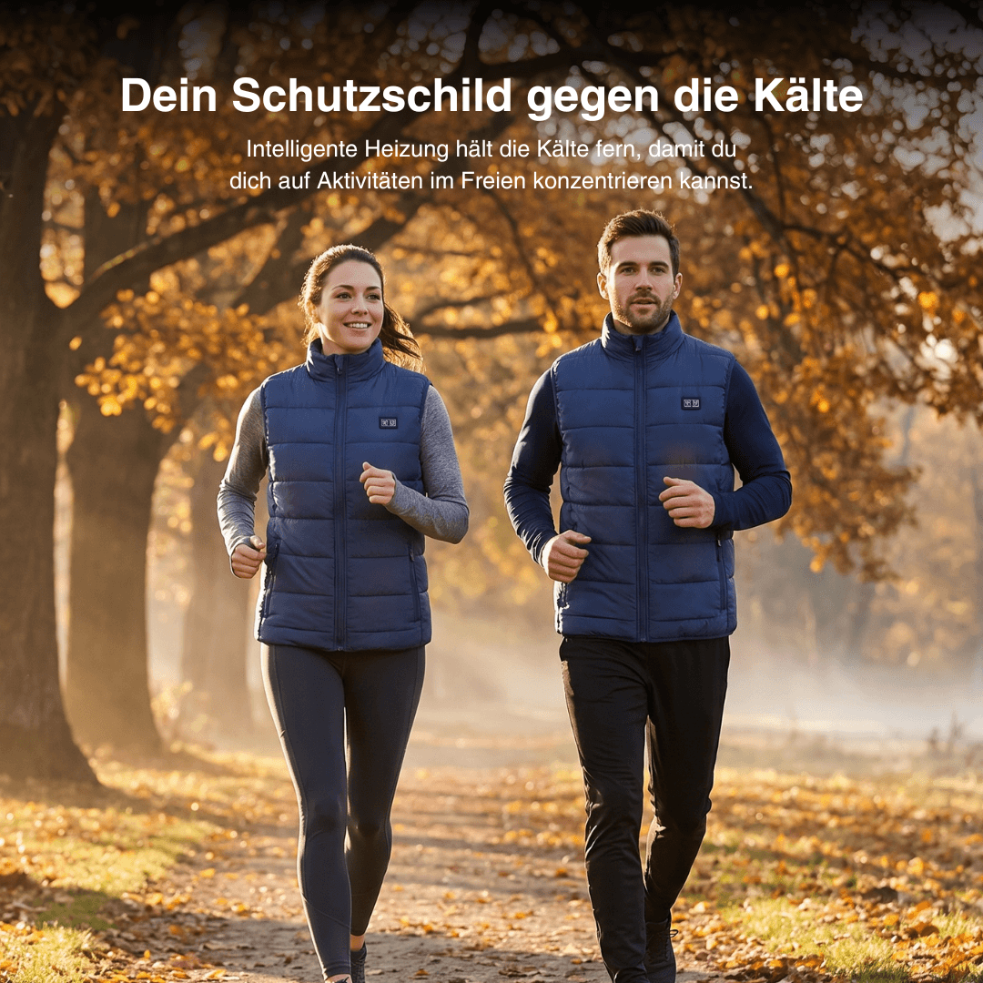 Beheizte Weste Herren | 9 Heizzonen & USB-Betrieben 12
