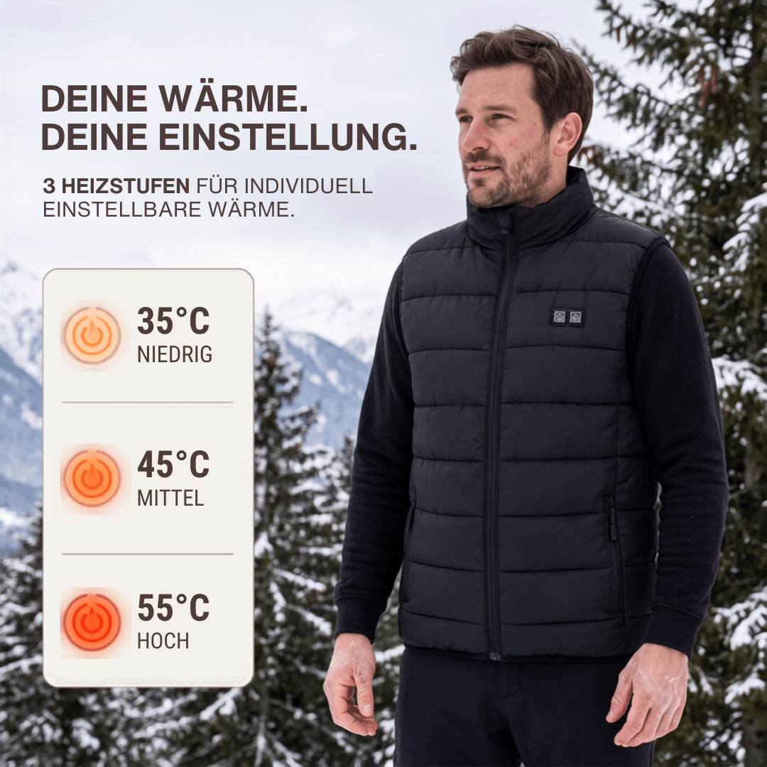 Beheizte Weste Herren | 9 Heizzonen & USB-Betrieben 5