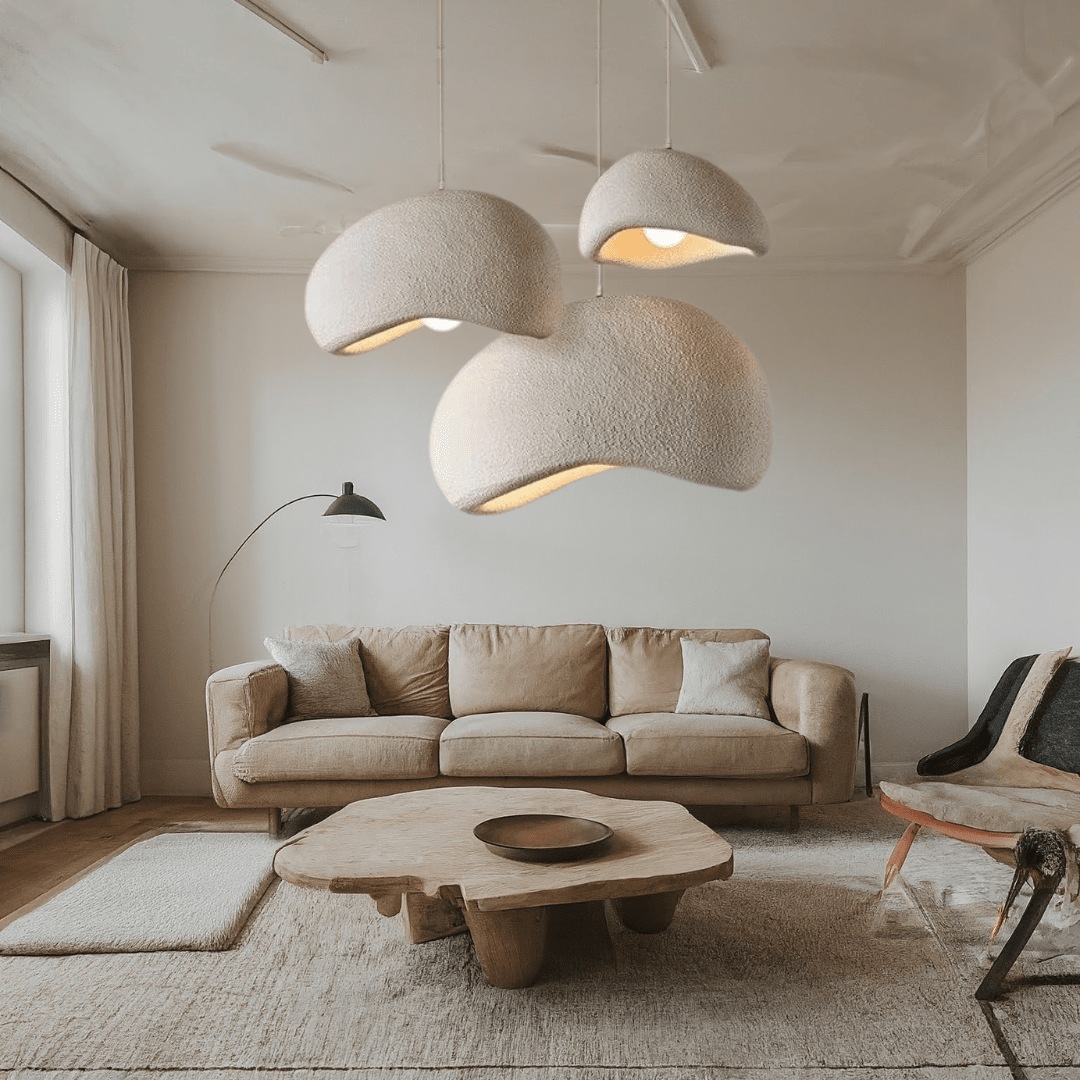 Pendelleuchte Hochpolystyrol, 30-80 cm | Weiß oder Grau, 2 Modelle | Dimmbar mit E27, Aufhängung bis 120 cm verstellbar 1