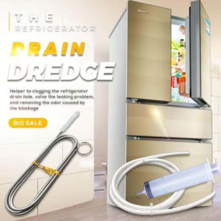 Kühlschrank Ablaufreiniger Set | Flexible Bürste mit Sprühfunktion | Edelstahl, Nylon und PVC, reinigt ohne Chemie 9