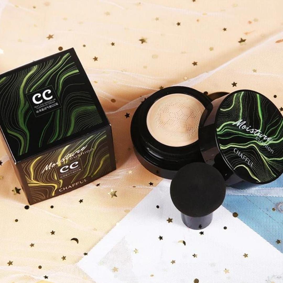CC Creme Cushion für Damen | Hyaluronsäure & Vitamin E, 150 g | Deckt Falten, Akne & Rötungen ab, wasserfest mit SPF 20 4