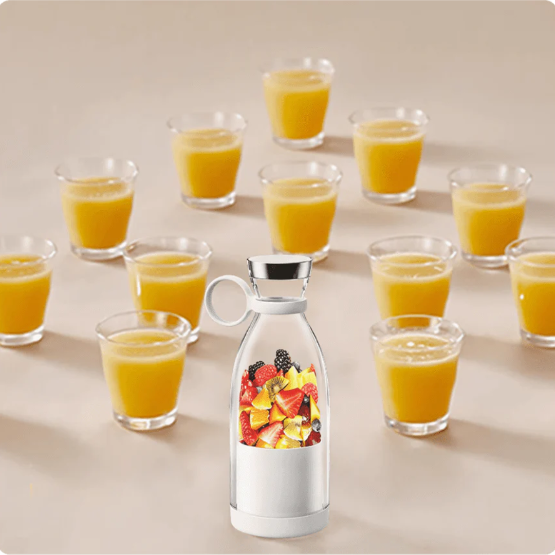 Tragbarer Smoothie-Mixer | Akku-Betrieb, rutschfeste Basis | Mixt direkt in der Trinkflasche, mit Automatik-Stopp 2