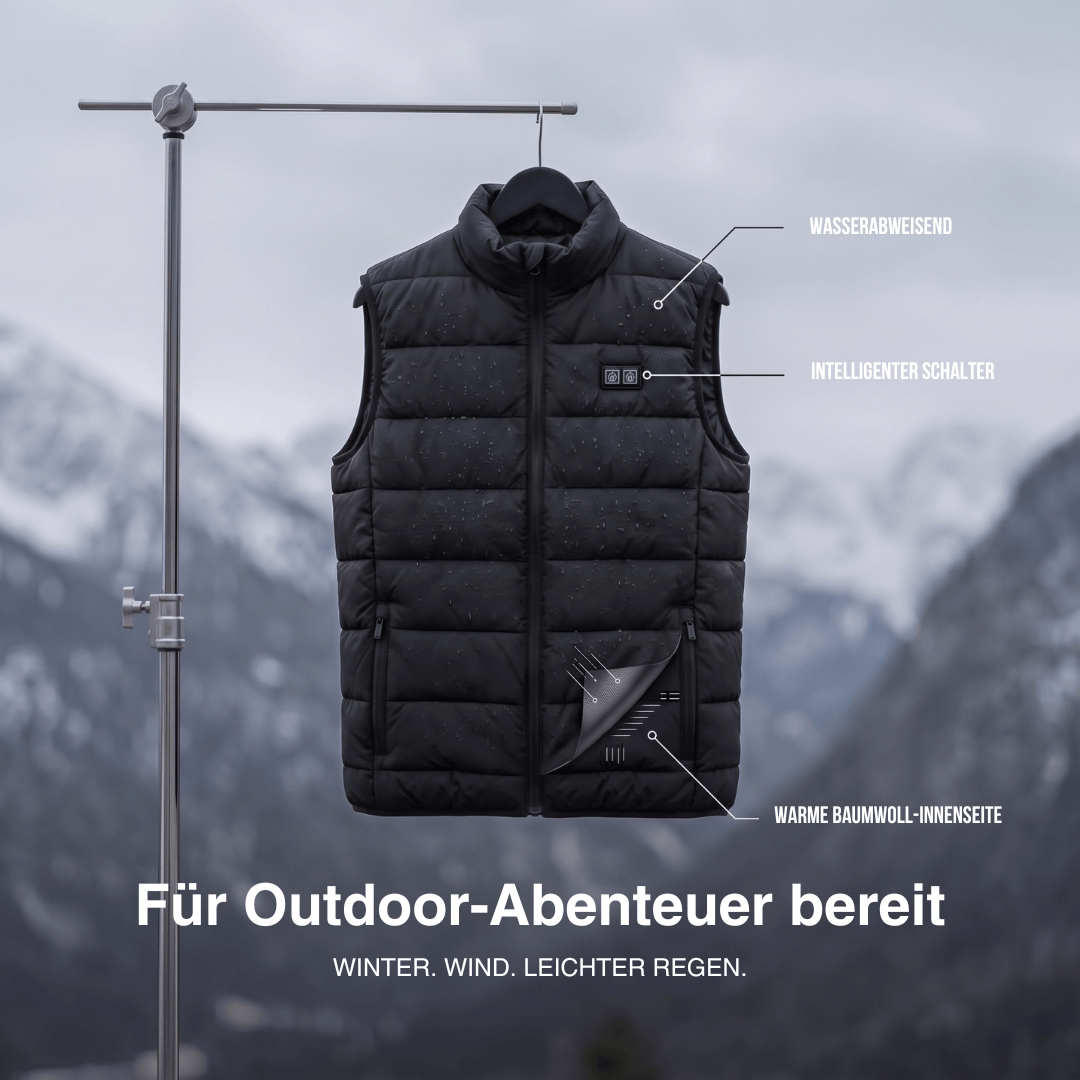 Beheizte Weste Herren | 9 Heizzonen & USB-Betrieben 13