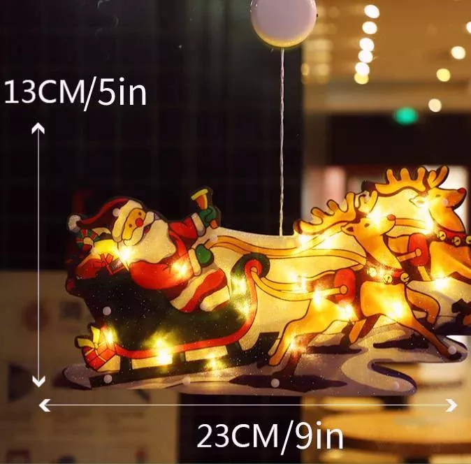 Weihnachts-Lichterkette Silhouette Batteriebetrieben Warmweiß 12