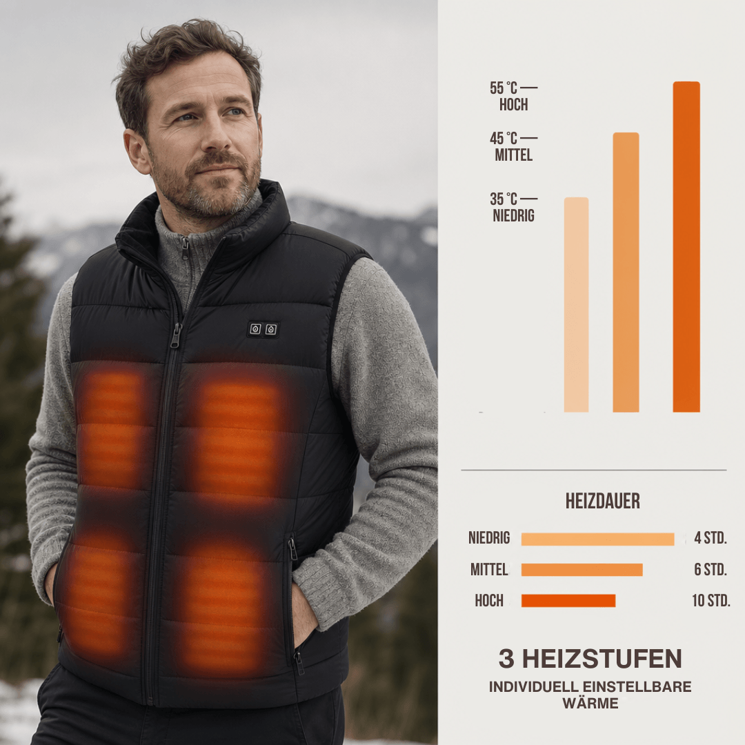 Beheizte Weste Herren | 9 Heizzonen & USB-Betrieben 2