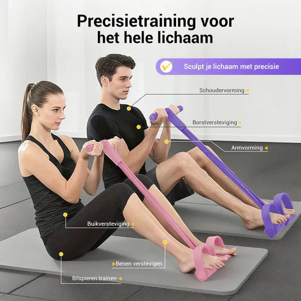 Ganzkörpertrainer mit Widerstandsbändern | Training für Arme, Beine, Bauch und Rücken | TPE mit Latex-Bändern, kompakt & leicht 19